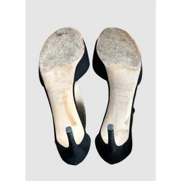 Jimmy Choo Black Sandals with Elegant T-Strap Design - Picture 6 of 7